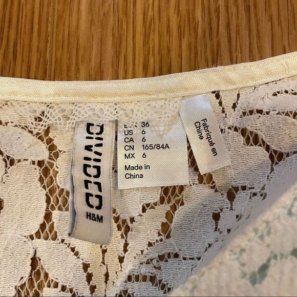 H&M Divided Lace Dress Mint Cream - S - Picture 12 of 16